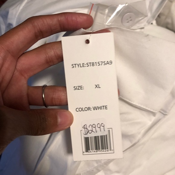 Zac & Rachel White Button Down Blouse - Picture 6 of 6